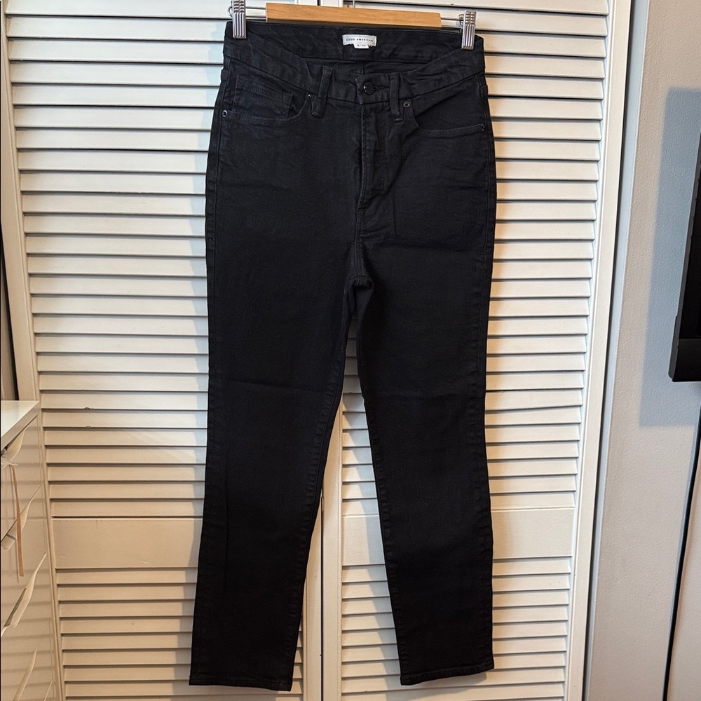 Good American Black Skinny High-Rise Jeans